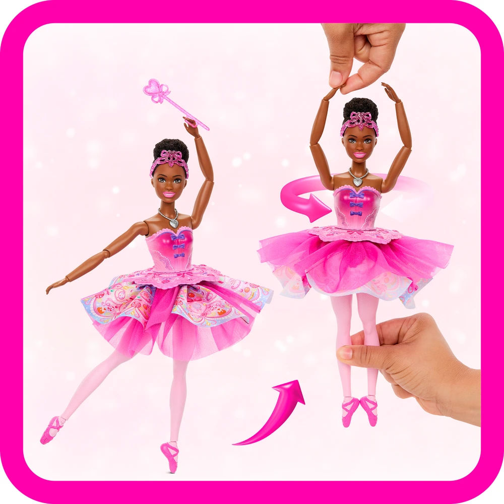 Mattel Lėlė Barbie w Dziadku do orzechów baletnica Cukrowa Fėja ze zmieniającą się spódnicą