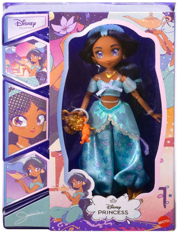 Lėlė Disney Collector Dżasmina Jasmine Manga kolekcjonerska lalka księżniczki Disneya su priedais