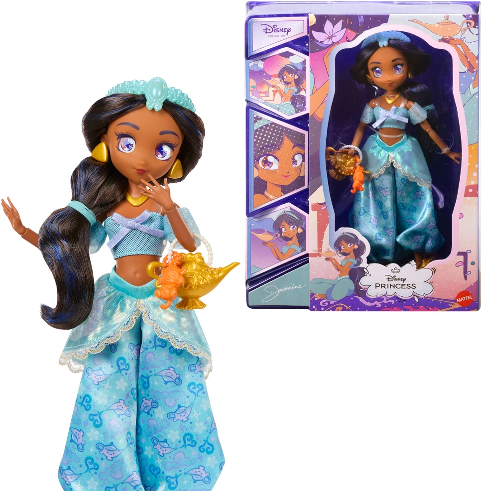 Lėlė Disney Collector Dżasmina Jasmine Manga kolekcjonerska lalka księżniczki Disneya su priedais