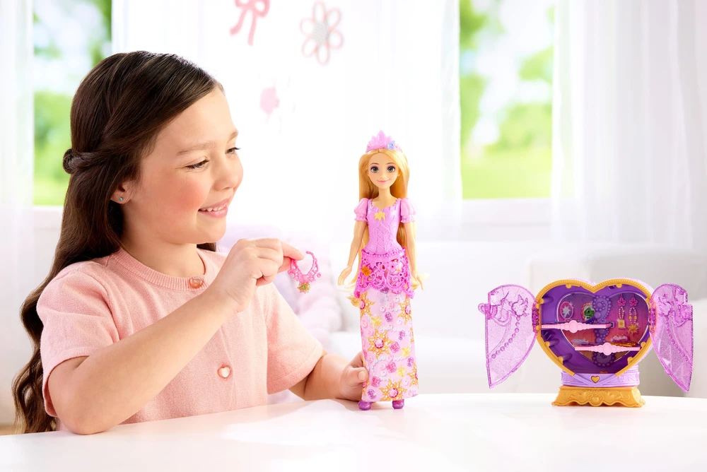 Mattel DISNEY PRINCESS JEWEL REVEAL Auksaplaukės siurprizas (JLK28)