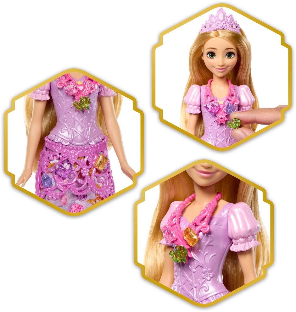 Mattel DISNEY PRINCESS JEWEL REVEAL Auksaplaukės siurprizas (JLK28)