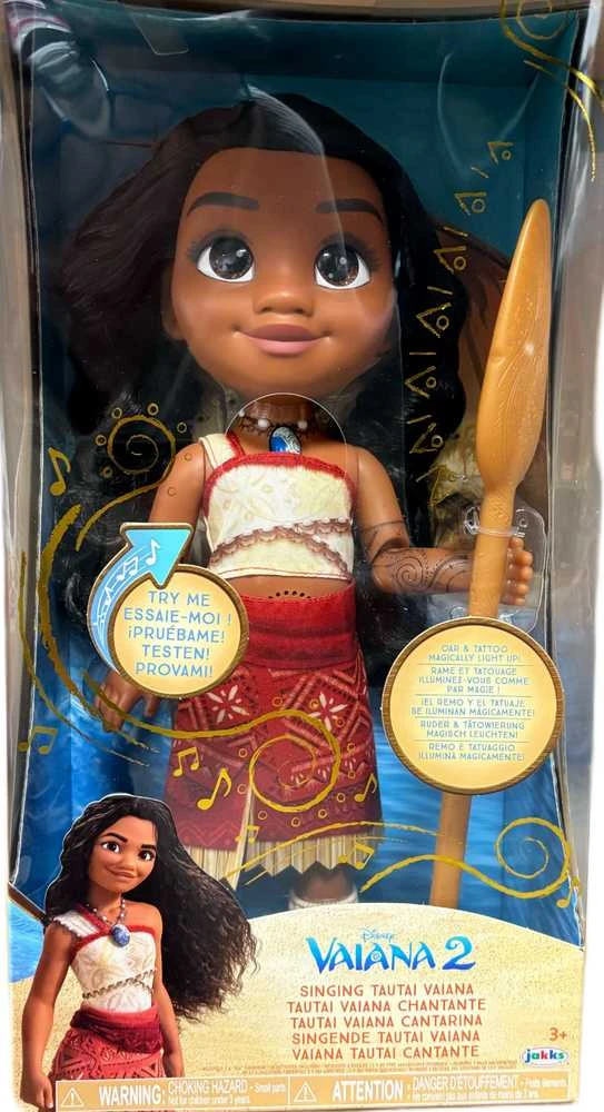 Jakks Pacific Disney Princess Disney Princesės lėlė Moana Dainuojanti princesė su tatuiruote ir irklu 35 cm