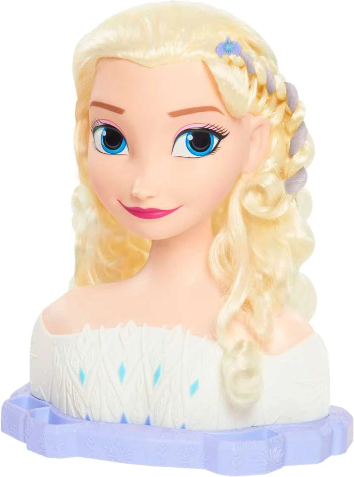 justplay Lėlė Didelė Plaukų Šukavimo Ir Formavimo Galva Prabangi Princesė Disney Elsa Frozen +priedai
