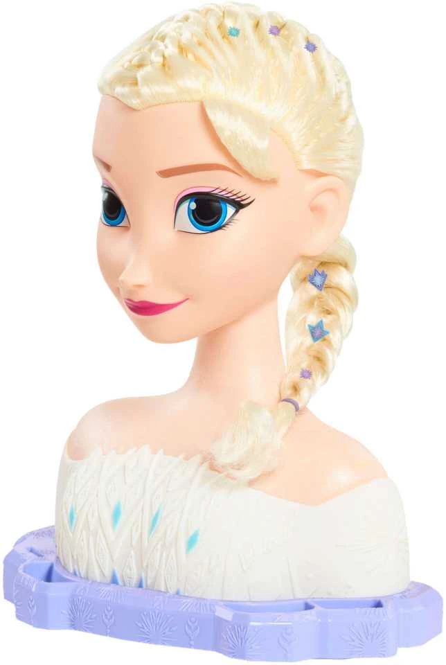 justplay Lėlė Didelė Plaukų Šukavimo Ir Formavimo Galva Prabangi Princesė Disney Elsa Frozen +priedai