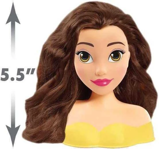 justplay Lėlės galvutė skirta šukuoti ir formuoti plaukus Princess Disney Bella Beauty and the Beast +šepetys