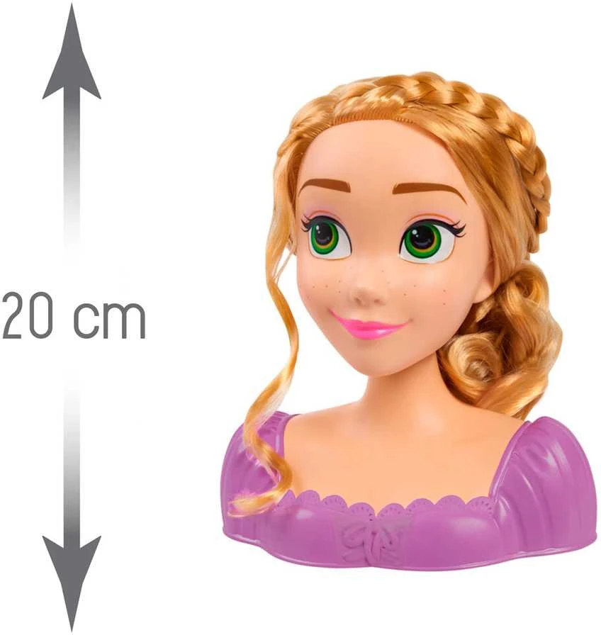 justplay Lėlė plaukų šukavimo ir formavimo galvutė Disney Princess Rapunzel Tangled +priedai