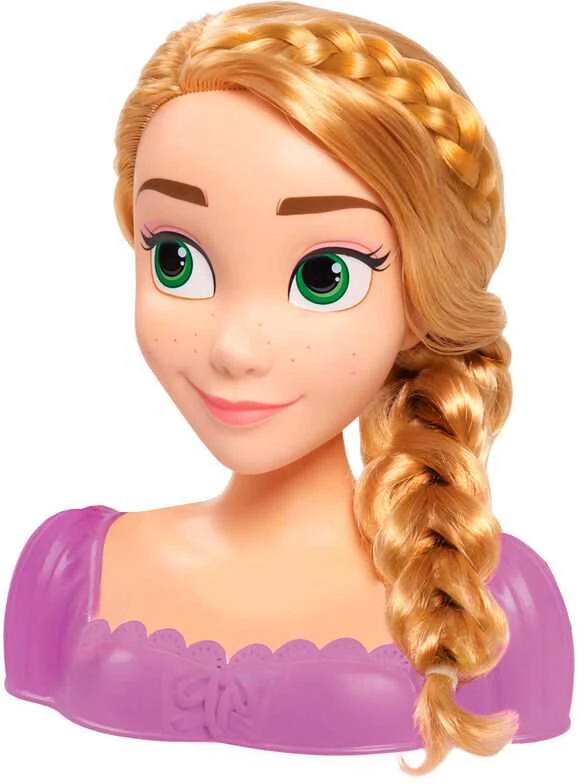 justplay Lėlė plaukų šukavimo ir formavimo galvutė Disney Princess Rapunzel Tangled +priedai