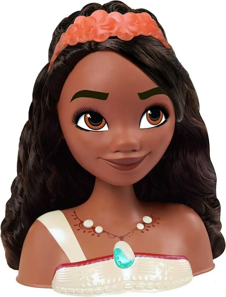justplay Lėlė plaukų šukavimo ir formavimo galvutė Disney Princess Moana 2 Moana +priedai