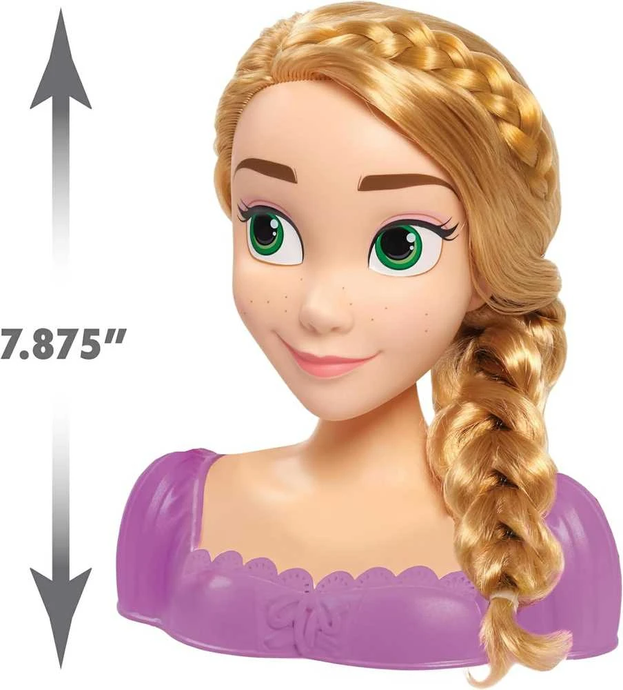 justplay Lėlė plaukų šukavimo ir formavimo galvutė Disney Princess Rapunzel Tangled +priedai