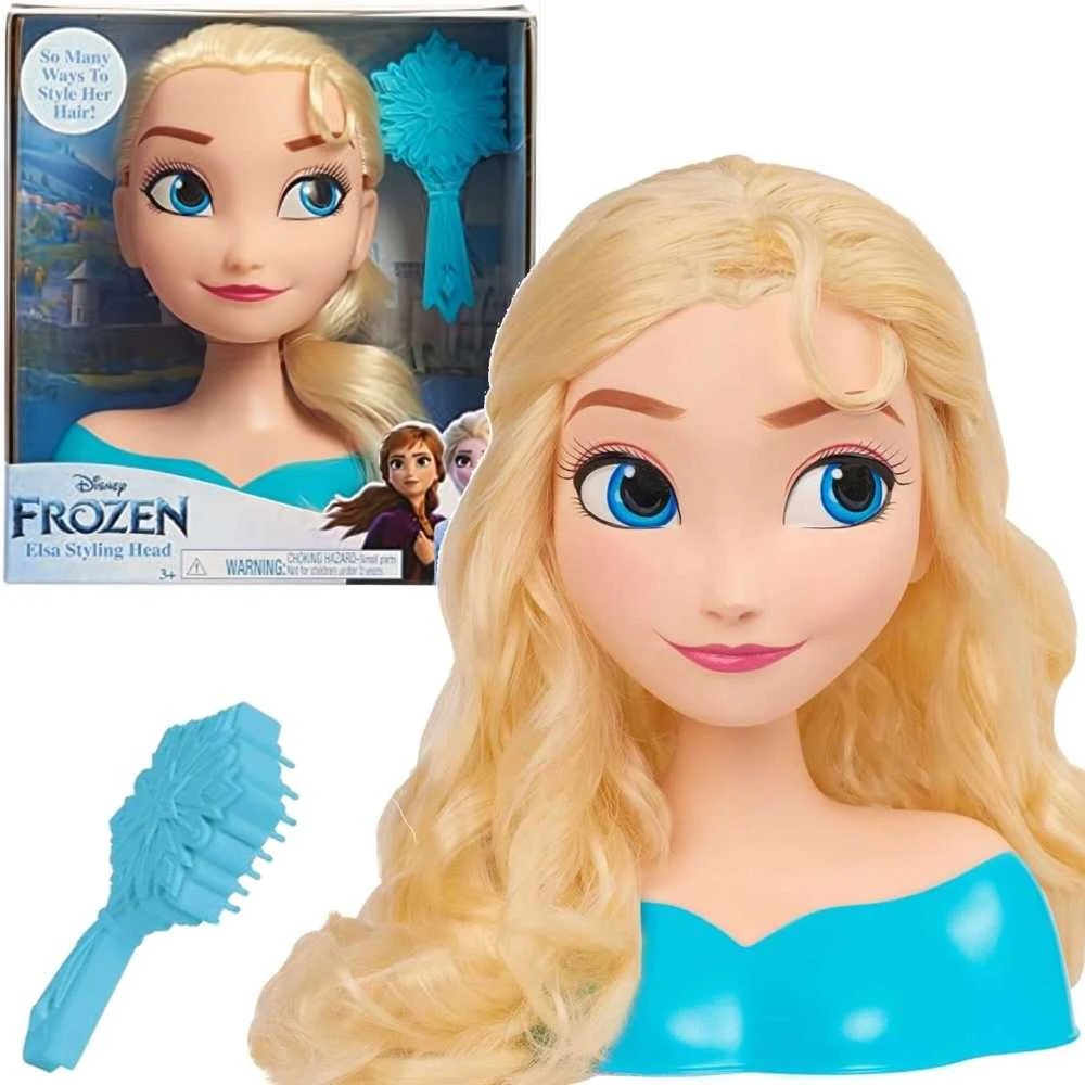 Disney Frozen Lėlė plaukų šukavimo ir formavimo galvutė Disney Princess Elsa Frozen +