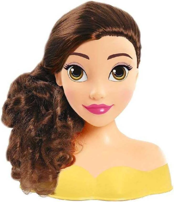 justplay Lėlės galvutė skirta šukuoti ir formuoti plaukus Princess Disney Bella Beauty and the Beast +šepetys