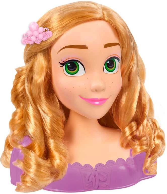 justplay Lėlė plaukų šukavimo ir formavimo galvutė Disney Princess Rapunzel Tangled +priedai