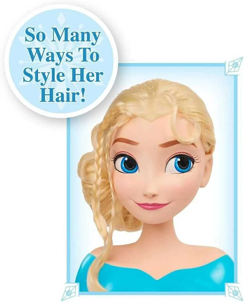 Disney Frozen Lėlė plaukų šukavimo ir formavimo galvutė Disney Princess Elsa Frozen +