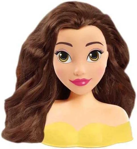 justplay Lėlės galvutė skirta šukuoti ir formuoti plaukus Princess Disney Bella Beauty and the Beast +šepetys