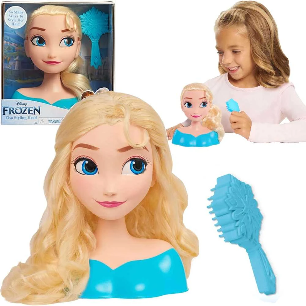 Disney Frozen Lėlė plaukų šukavimo ir formavimo galvutė Disney Princess Elsa Frozen +