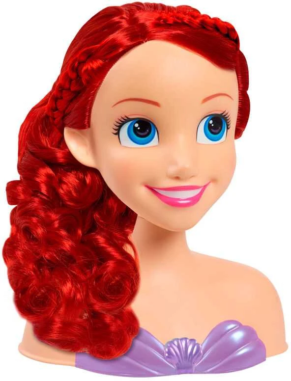 justplay Lėlė plaukų formavimo galvutė Disney Princess Little Mermaid Ariel Ariel Kirpykla + priedai