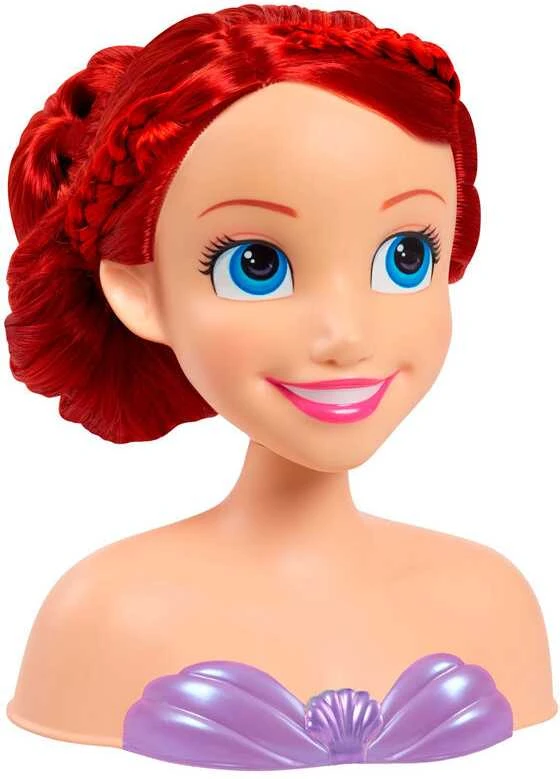 justplay Lėlė plaukų formavimo galvutė Disney Princess Little Mermaid Ariel Ariel Kirpykla + priedai