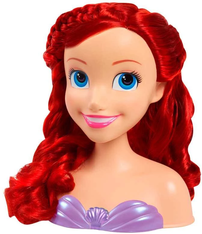 justplay Lėlė plaukų formavimo galvutė Disney Princess Little Mermaid Ariel Ariel Kirpykla + priedai