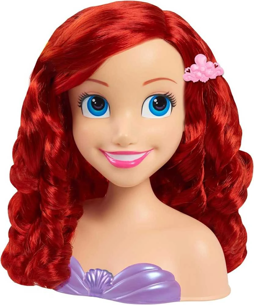justplay Lėlė plaukų formavimo galvutė Disney Princess Little Mermaid Ariel Ariel Kirpykla + priedai