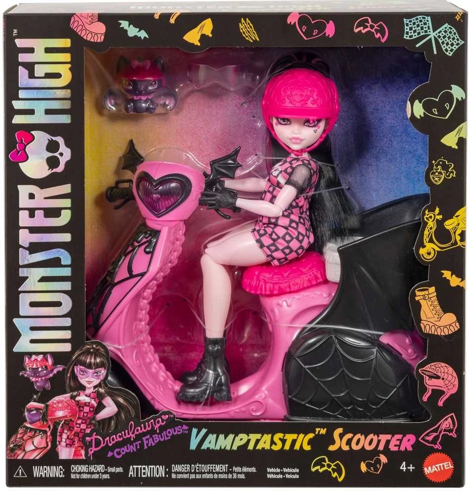 Mattel Monster High Draculaura Vamptastic paspirtukas JDR61