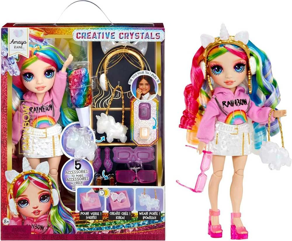 MGA Lėlė 121411-EUC Rainbow High Creative Crystals mados lėlė - Amaya