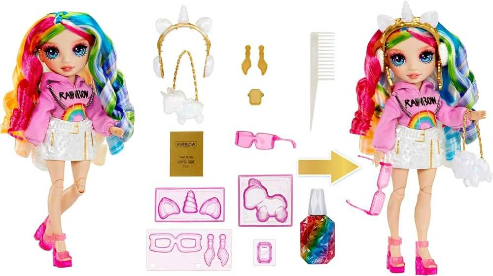 MGA Lėlė 121411-EUC Rainbow High Creative Crystals mados lėlė - Amaya
