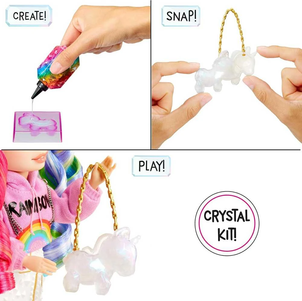 MGA Lėlė 121411-EUC Rainbow High Creative Crystals mados lėlė - Amaya