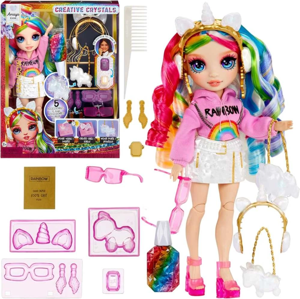 MGA Lėlė 121411-EUC Rainbow High Creative Crystals mados lėlė - Amaya