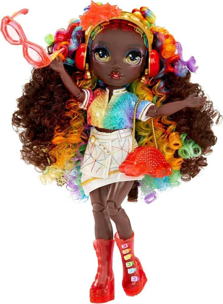 MGA Lėlė 121381-EUC Rainbow High Creative Crystals mados lėlė - Iris Bow
