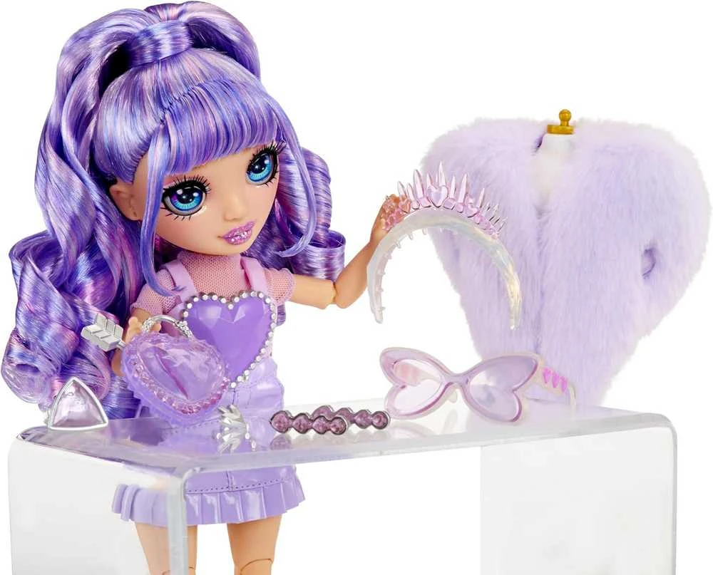 MGA Lėlė 121404-EUC Rainbow High Creative Crystals mados lėlė - violetinė