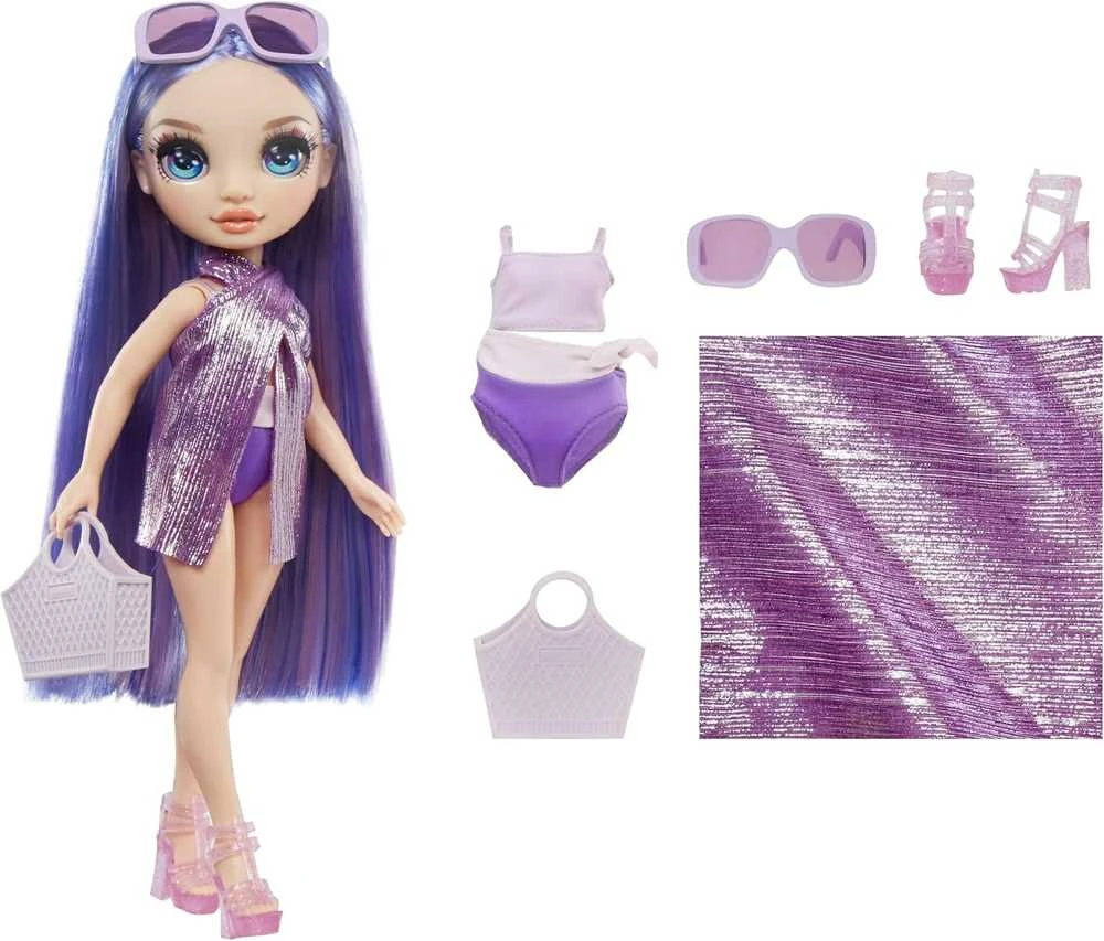 Rainbow High Swim & Style Violet Pur lėlė (507314/120377)