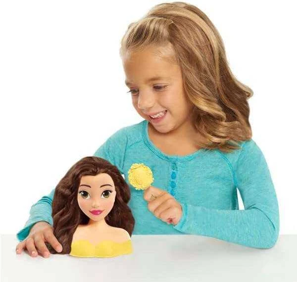 justplay Lėlės galvutė skirta šukuoti ir formuoti plaukus Princess Disney Bella Beauty and the Beast +šepetys