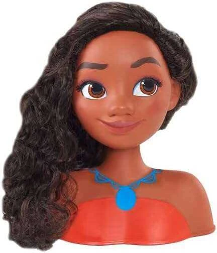 Lėlės galvutė šukavimui ir plaukų formavimui Princess Disney Vaiana Moana + šepetys