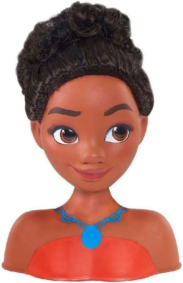 Lėlės galvutė šukavimui ir plaukų formavimui Princess Disney Vaiana Moana + šepetys