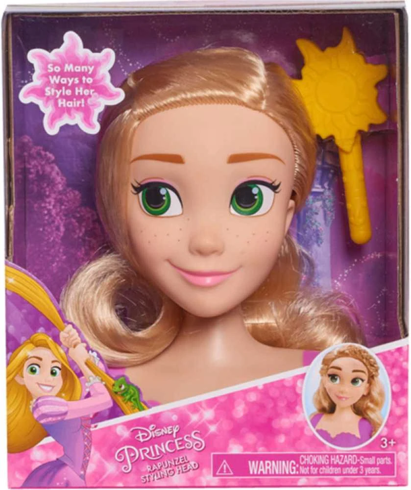 justplay Lėlės galvutė šukavimui ir plaukų formavimui Princess Disney Rapunzel Tangled +šepetys