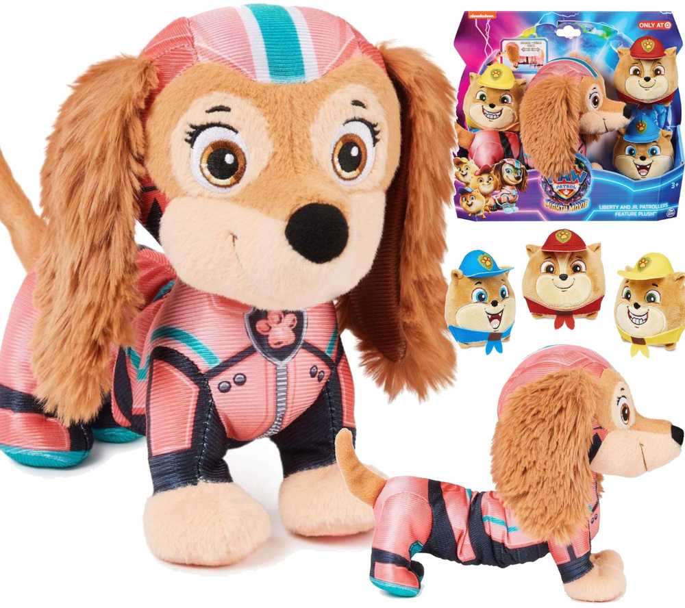„Spin Master Liberty Paw Patrol“ pliušinis žaislinis ginklas, 20 cm + kačiukų žaislai, didelis filmas