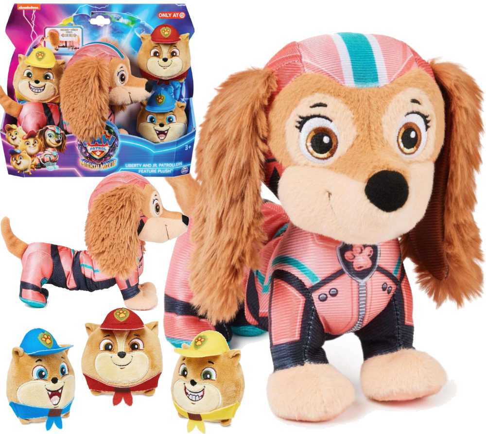 „Spin Master Liberty Paw Patrol“ pliušinis žaislinis ginklas, 20 cm + kačiukų žaislai, didelis filmas