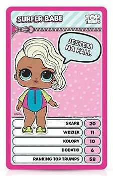 L.O.L Surprise Pergalingi žingsniai Gra Karciana Top Trumps L.O.L. staigmena! LOL staigmena