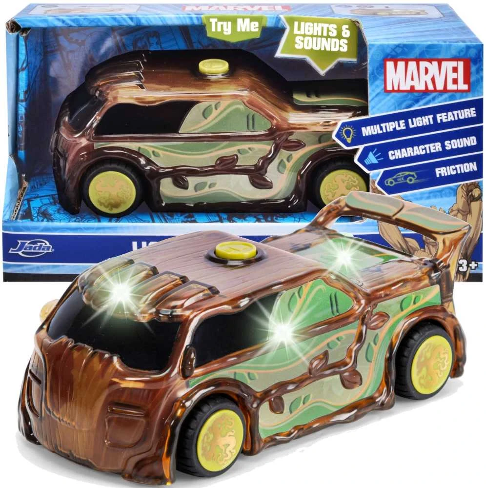 Simba Marvel Light Hero Groot Little Car su šviesos ir garso efektais