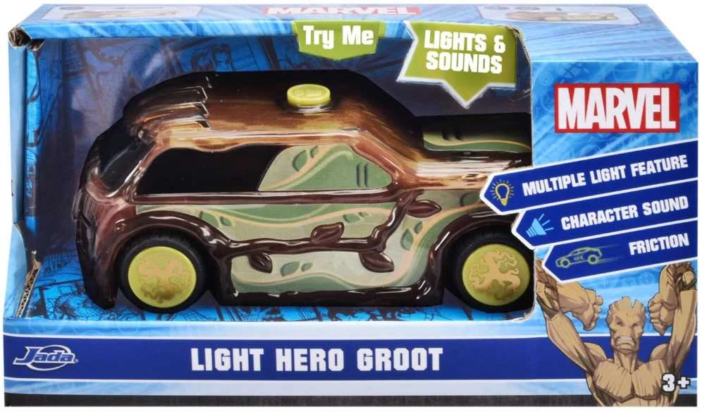 Simba Marvel Light Hero Groot Little Car su šviesos ir garso efektais