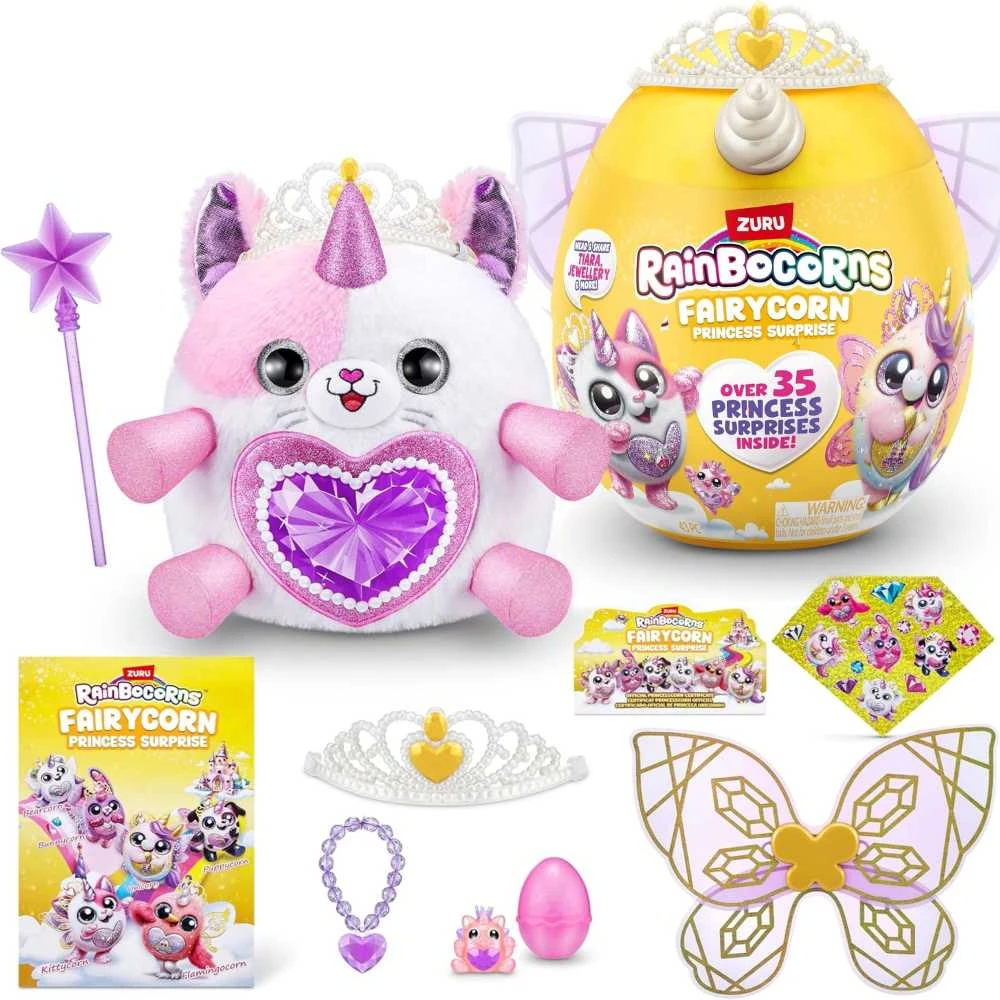 RAINBOCORNS pliušinis žaislas su aksesuarais Fairycorn Princess, 6 serija, 9281