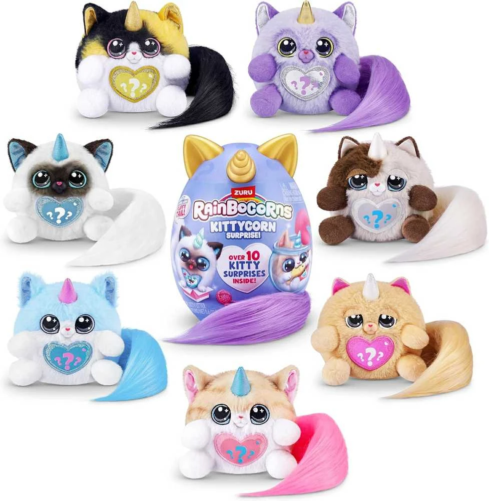 RAINBOCORNS pliušinis žaislas su aksesuarais Kittycorn Surprise, 3 serija, asort., 92104