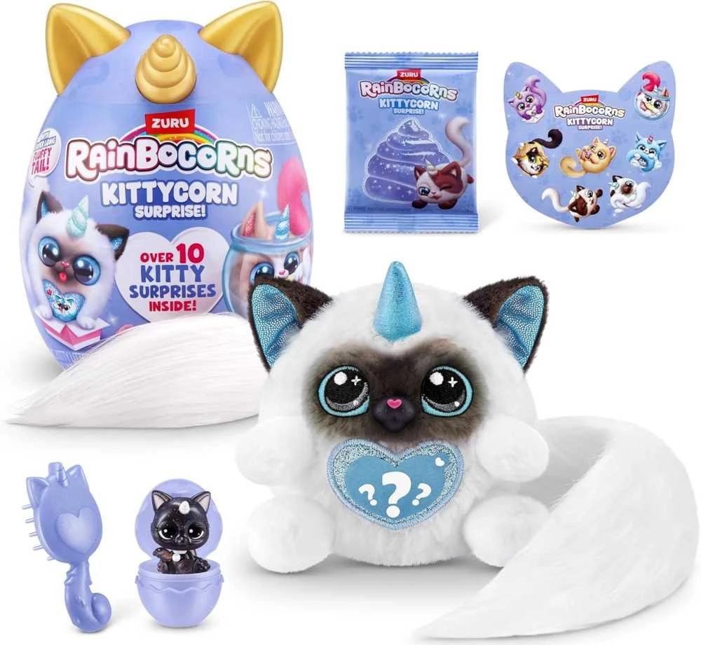 RAINBOCORNS pliušinis žaislas su aksesuarais Kittycorn Surprise, 3 serija, asort., 92104