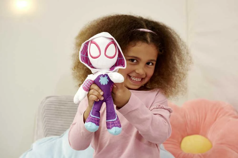 Mattel Spiderman Ghost Spider talismanas pliušinė žvakė tamsoje 25 cm Marvel