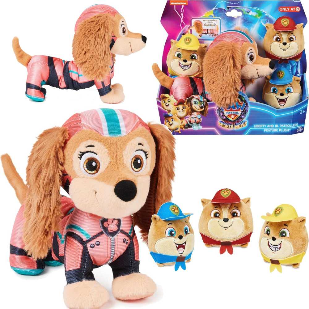 „Spin Master Liberty Paw Patrol“ pliušinis žaislinis ginklas, 20 cm + kačiukų žaislai, didelis filmas