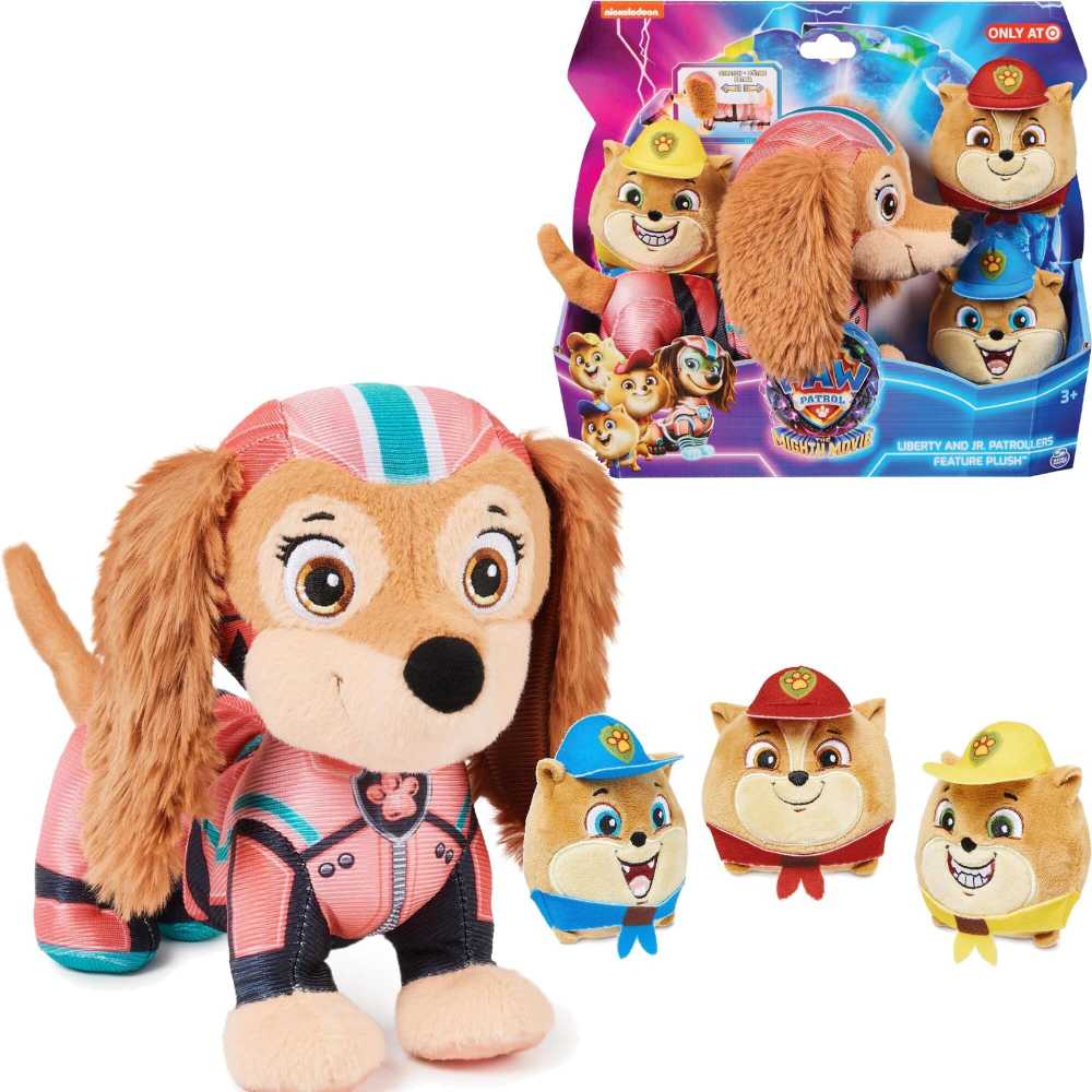 „Spin Master Liberty Paw Patrol“ pliušinis žaislinis ginklas, 20 cm + kačiukų žaislai, didelis filmas