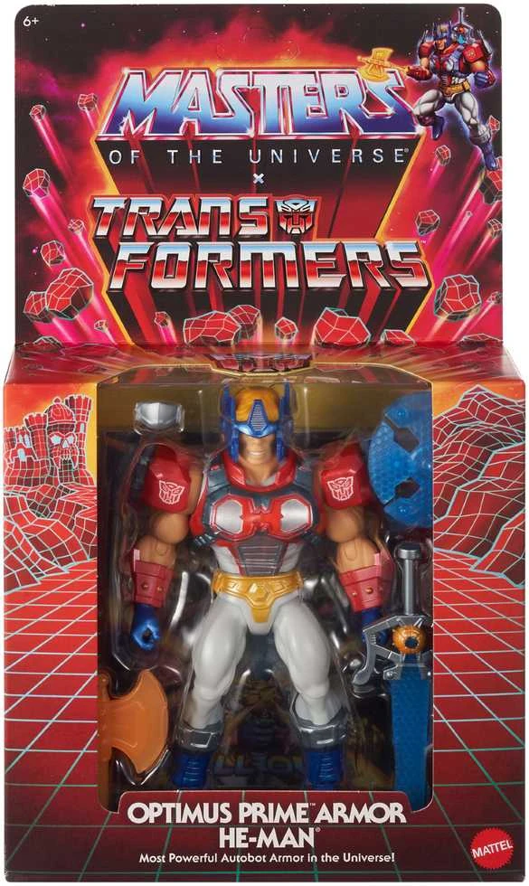 Mattel Figūrėlė Masters of the Universe Origins x Transformers Optimus Prime He-Man 14 cm