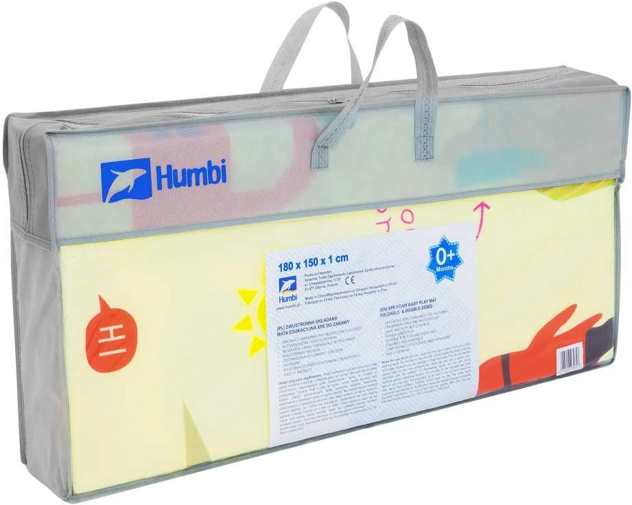 Humbi Mat dvipusis sulankstomas mokomasis XPE putplastis 180x150x1cm Londonas, autobusas, gatvės, miestas