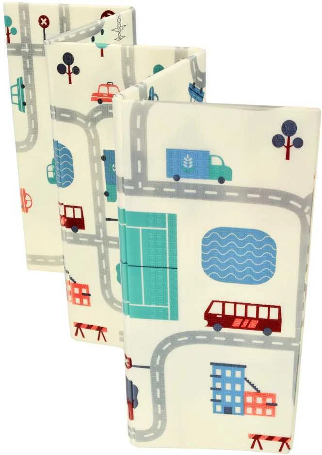 Humbi Mat dvipusis sulankstomas mokomasis XPE putplastis 180x150x1cm Londonas, autobusas, gatvės, miestas