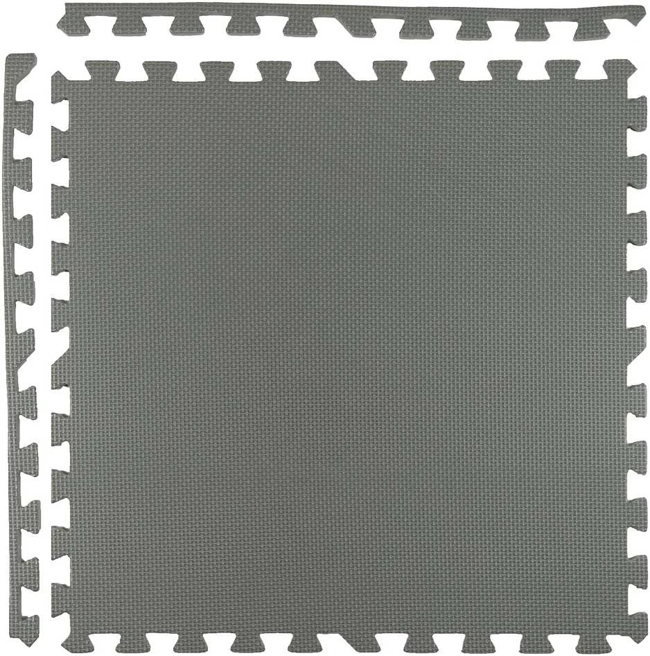 Humbi putplasčio kilimėlis, 120x60, didelis, vandeniui atsparus, putplasčio dėlionės formos kilimėlis, 2 vnt., tamsiai pilkas